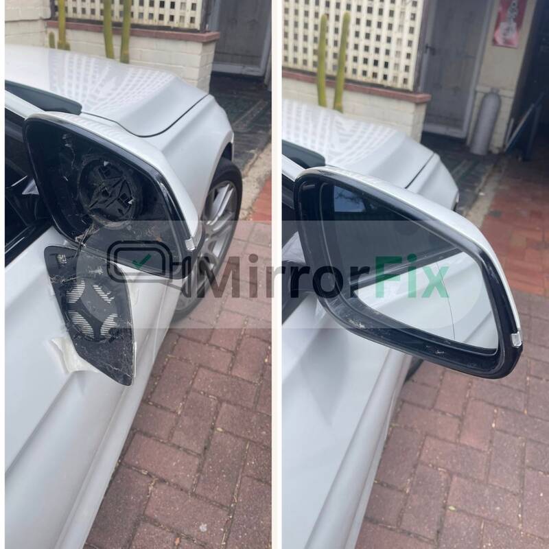 Car mirror repair Adelaide before and after